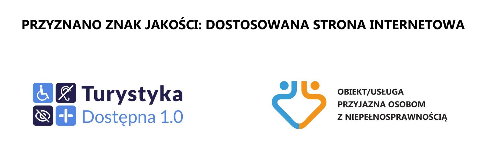 logo znaku jakości: dostosowana strona internetowa  w wersji kolorowej 